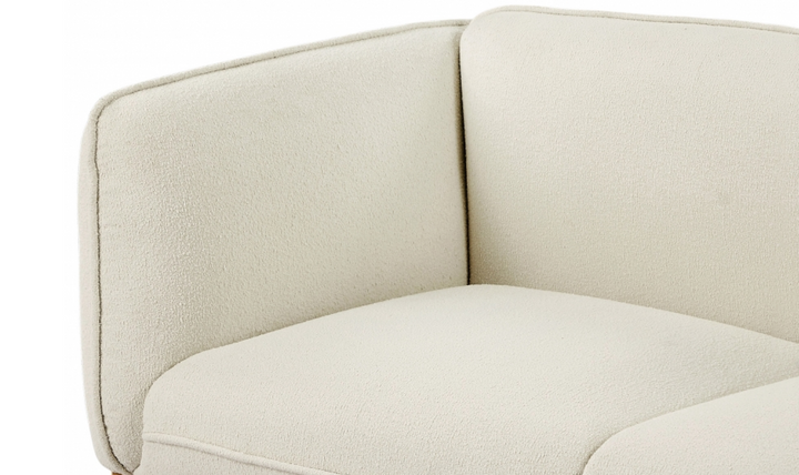 Meridian Nolita  Black Boucle Fabric Upholstered Sofa-Jennifer Furniture
