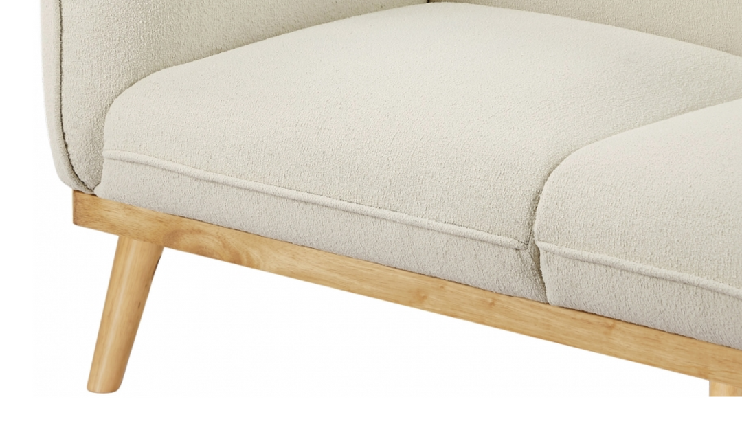 Meridian Nolita  Black Boucle Fabric Upholstered Sofa-Jennifer Furniture