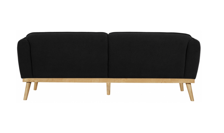 Meridian Nolita  Black Boucle Fabric Upholstered Sofa-Jennifer Furniture
