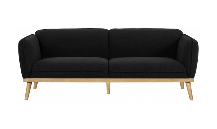Meridian Nolita  Black Boucle Fabric Upholstered Sofa-Jennifer Furniture