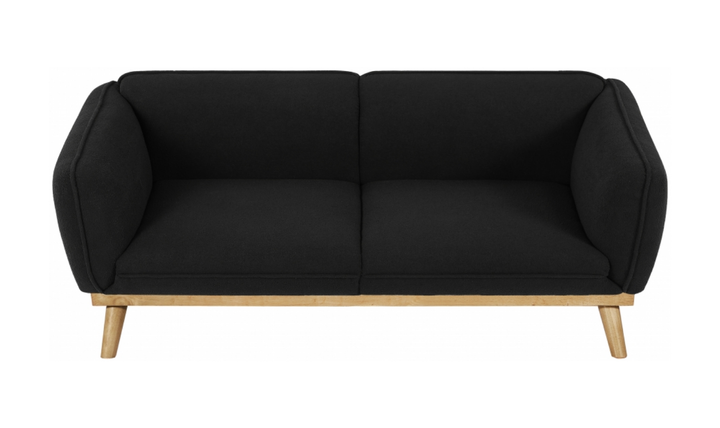 Meridian Nolita  Black Boucle Fabric Upholstered Sofa-Jennifer Furniture