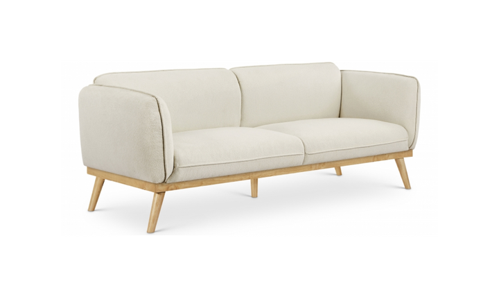 Meridian Nolita  Black Boucle Fabric Upholstered Sofa