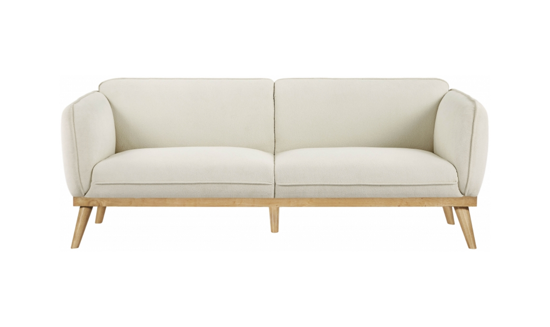 Meridian Nolita  Black Boucle Fabric Upholstered Sofa