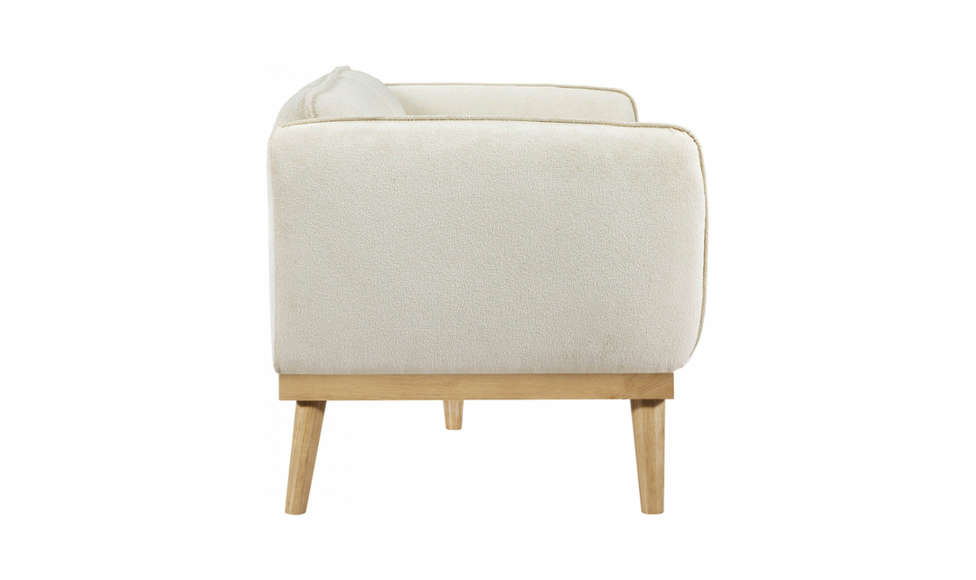 Meridian Nolita  Black Boucle Fabric Upholstered Sofa-Jennifer Furniture
