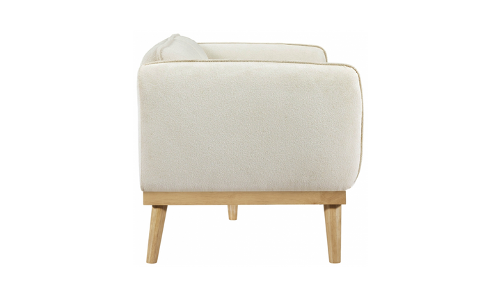 Meridian Nolita  Black Boucle Fabric Upholstered Sofa-Jennifer Furniture