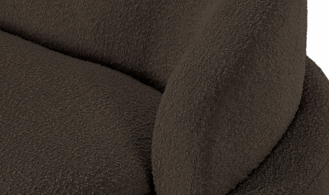 Meridian Principessa Boucle Fabric Upholstered Loveseat