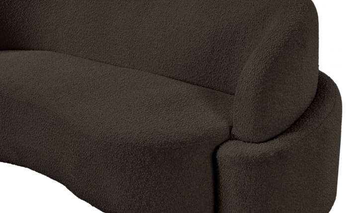Meridian Principessa Boucle Fabric Upholstered Loveseat