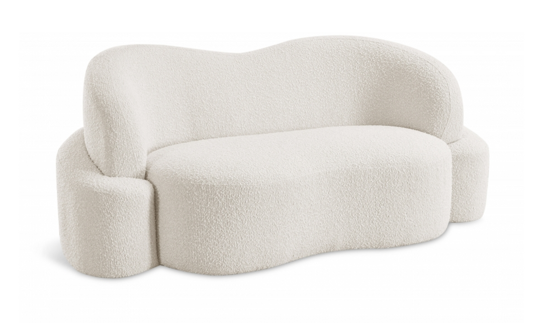 Meridian Principessa Boucle Fabric Upholstered Loveseat