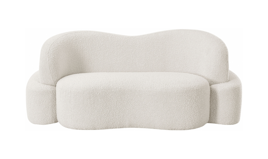 Meridian Principessa Boucle Fabric Upholstered Loveseat