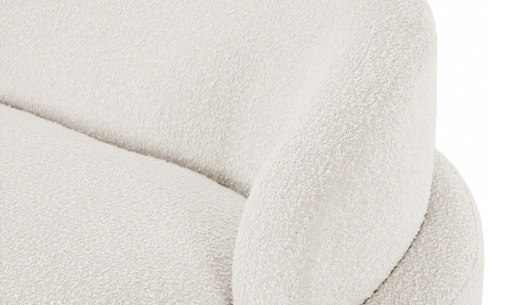 Meridian Principessa Boucle Fabric Upholstered Loveseat