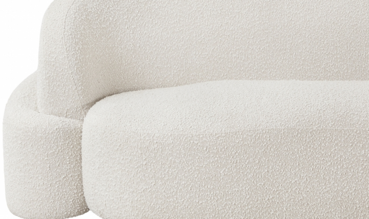 Meridian Principessa Boucle Fabric Upholstered Loveseat