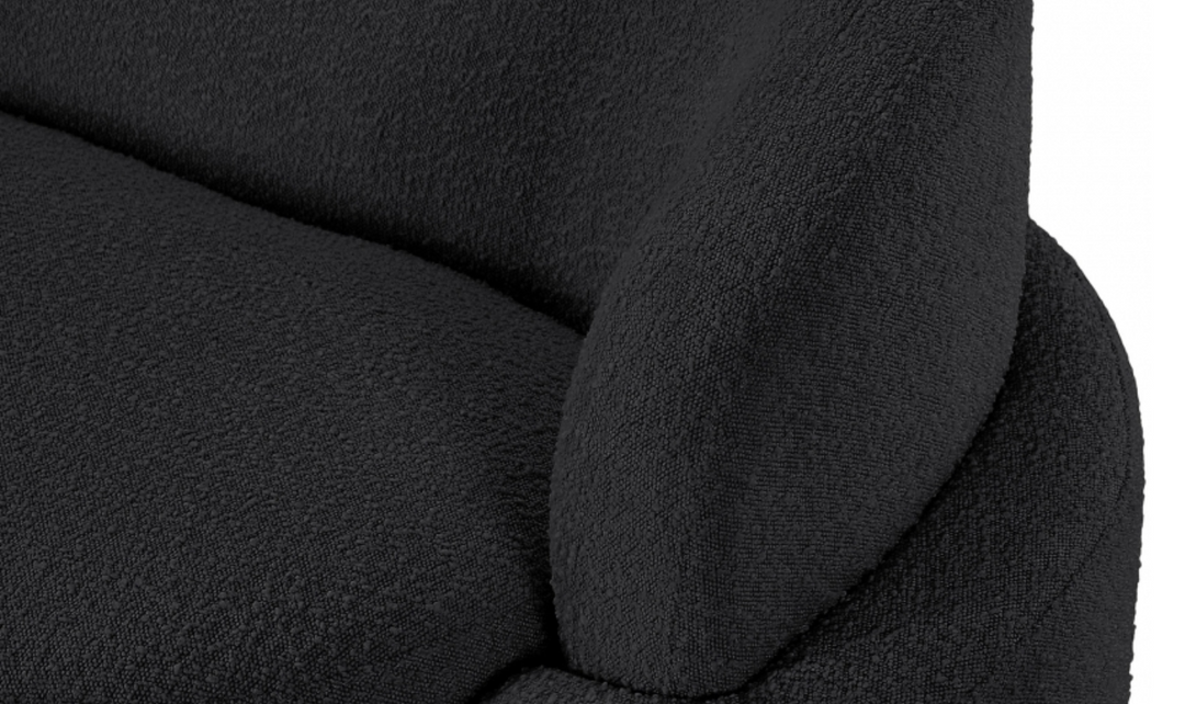 Meridian Principessa Boucle Fabric Upholstered Loveseat