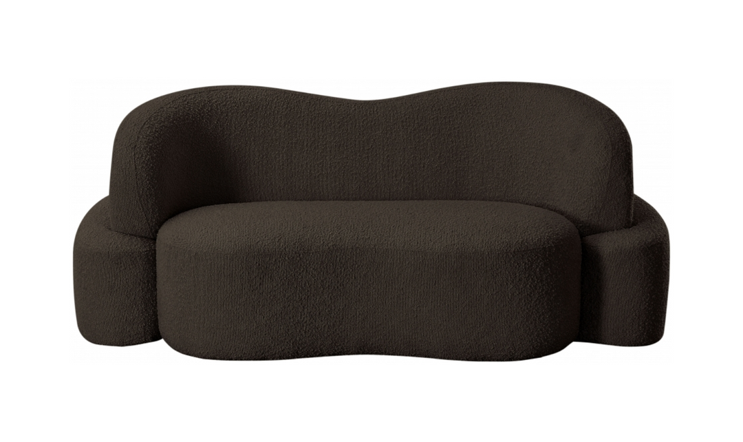 Meridian Principessa Boucle Fabric Upholstered Loveseat