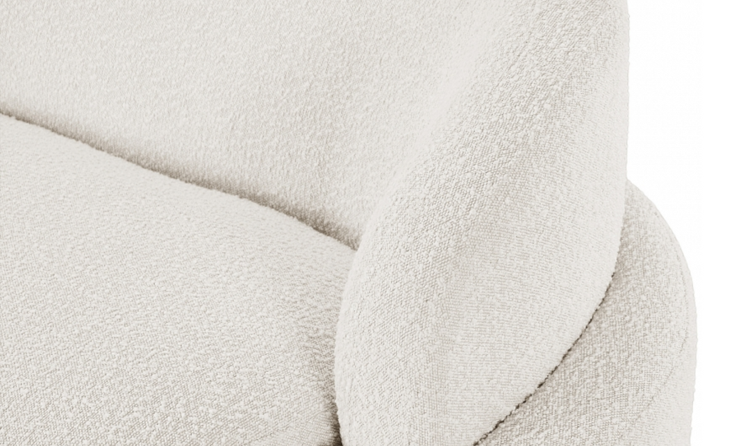 Meridian Principessa Boucle Fabric Upholstered Sofa