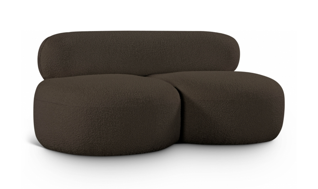Meridian Venti Boucle Fabric Upholstered Loveseat
