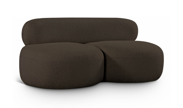 Meridian Venti Boucle Fabric Upholstered Loveseat