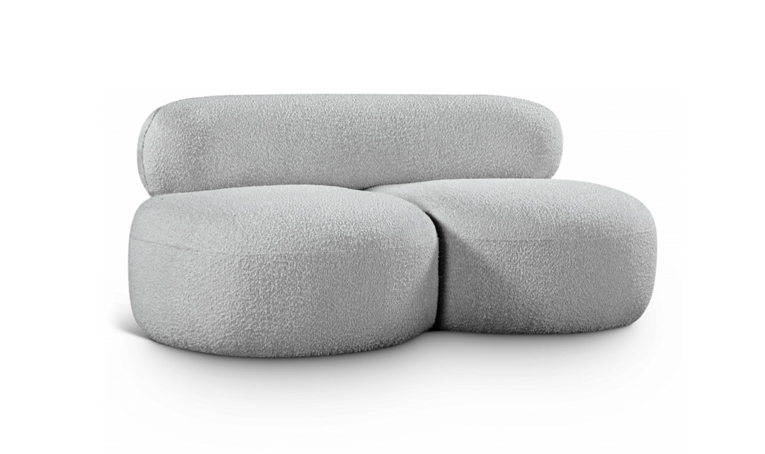 Meridian Venti Boucle Fabric Upholstered Loveseat