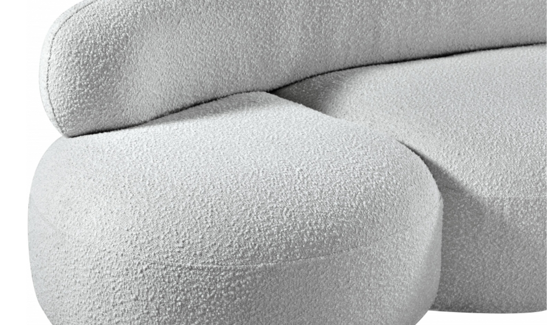 Meridian Venti Boucle Fabric Upholstered Loveseat