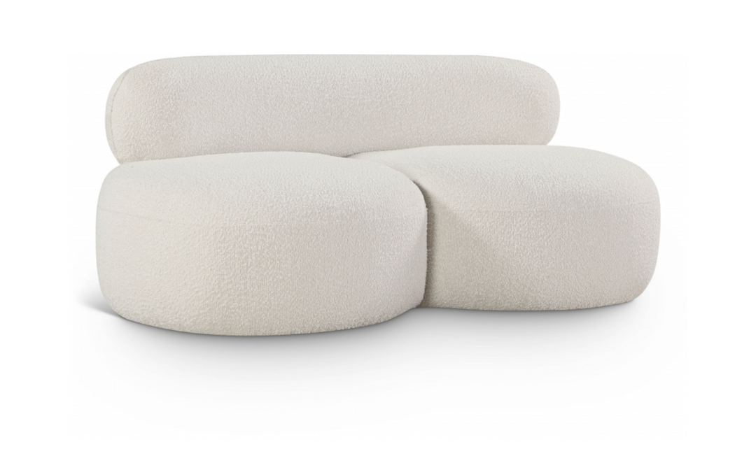 Meridian Venti Boucle Fabric Upholstered Loveseat