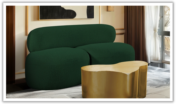 Meridian Venti Boucle Fabric Upholstered Loveseat