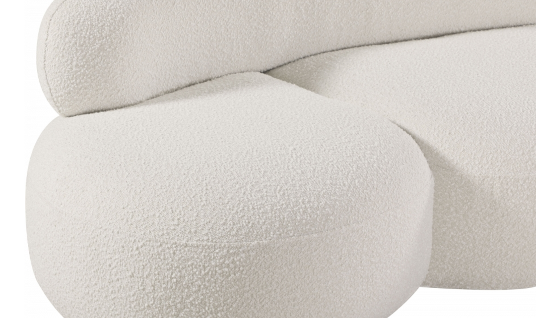 Meridian Venti Boucle Fabric Upholstered Loveseat