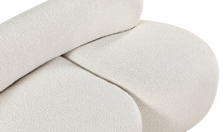 Meridian Venti Boucle Fabric Upholstered Loveseat