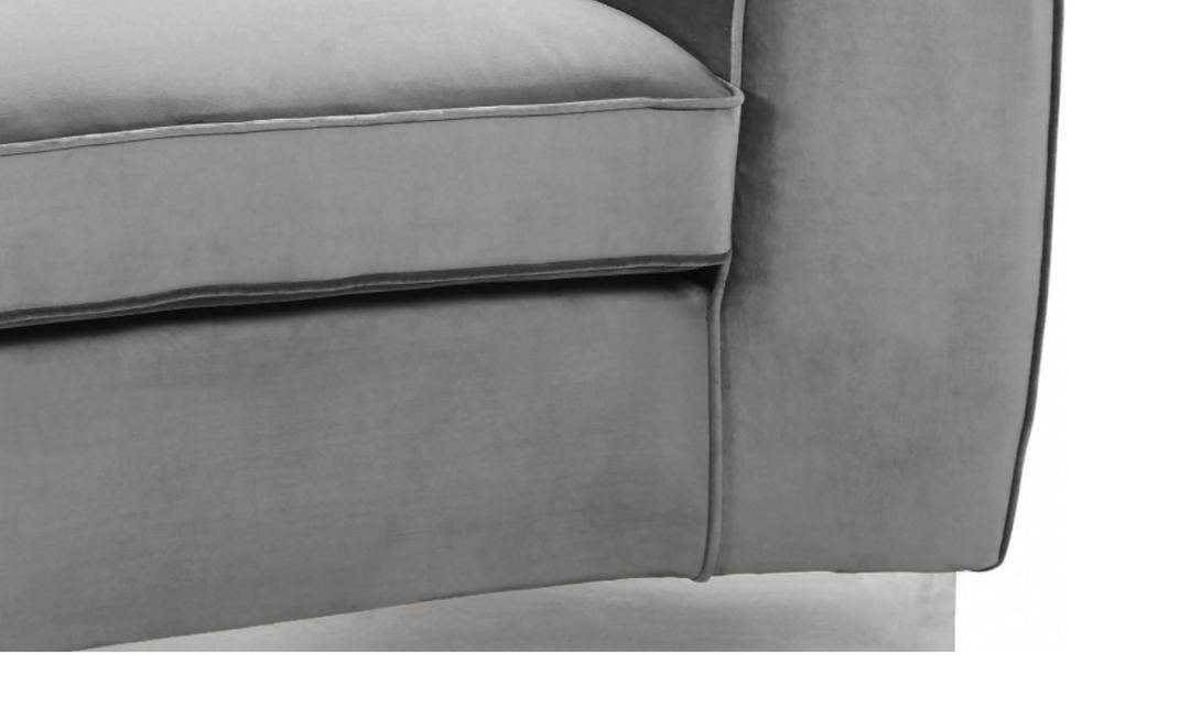 Meridian Furniture Julian Velvet Upholstered Sofa with Two Base Types-Jennifer Furniture