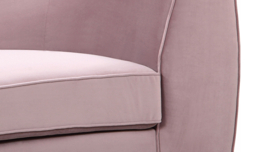 Meridian Furniture Julian Velvet Upholstered Sofa with Two Base Types