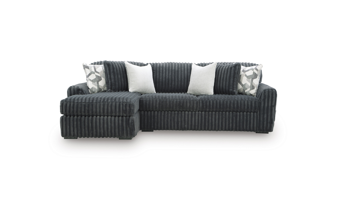 Modern Heritage Midnight-Madness 2-Piece Fabric Sectional Sofa with Chaise