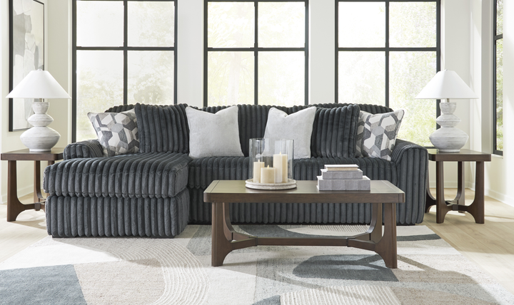 Modern Heritage Midnight-Madness 2-Piece Fabric Sectional Sofa with Chaise