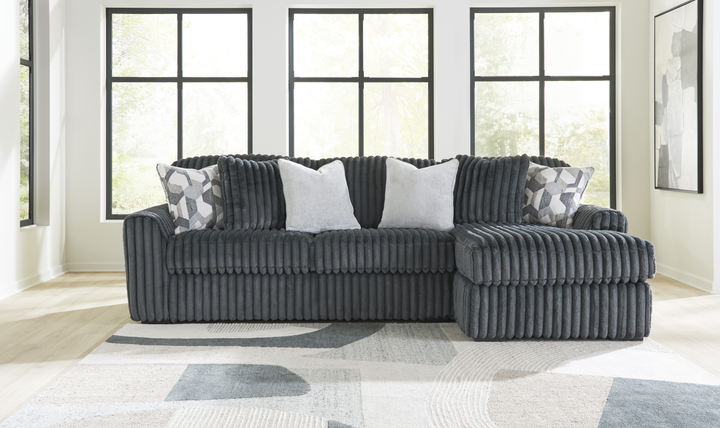 Modern Heritage Midnight-Madness 2-Piece Fabric Sectional Sofa with Chaise