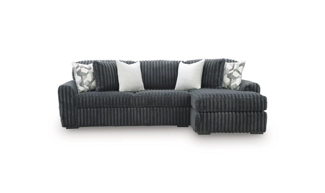 Modern Heritage Midnight-Madness 2-Piece Fabric Sectional Sofa with Chaise