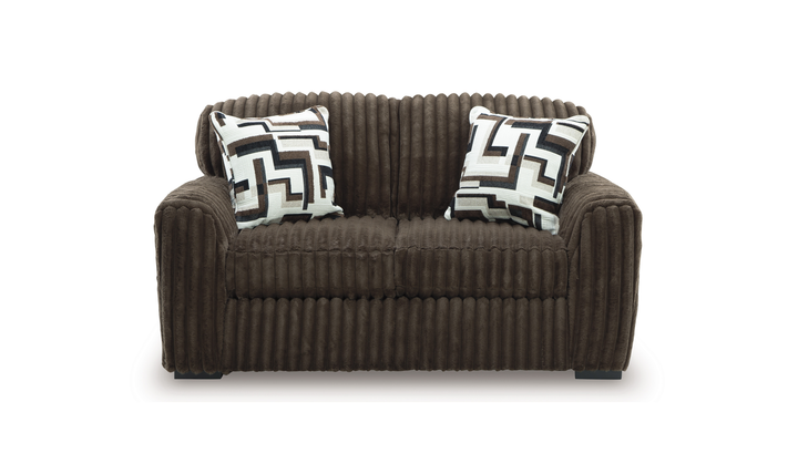 Modern Heritage Midnight-Madness Fabric Loveseat - Jennifer Furniture
