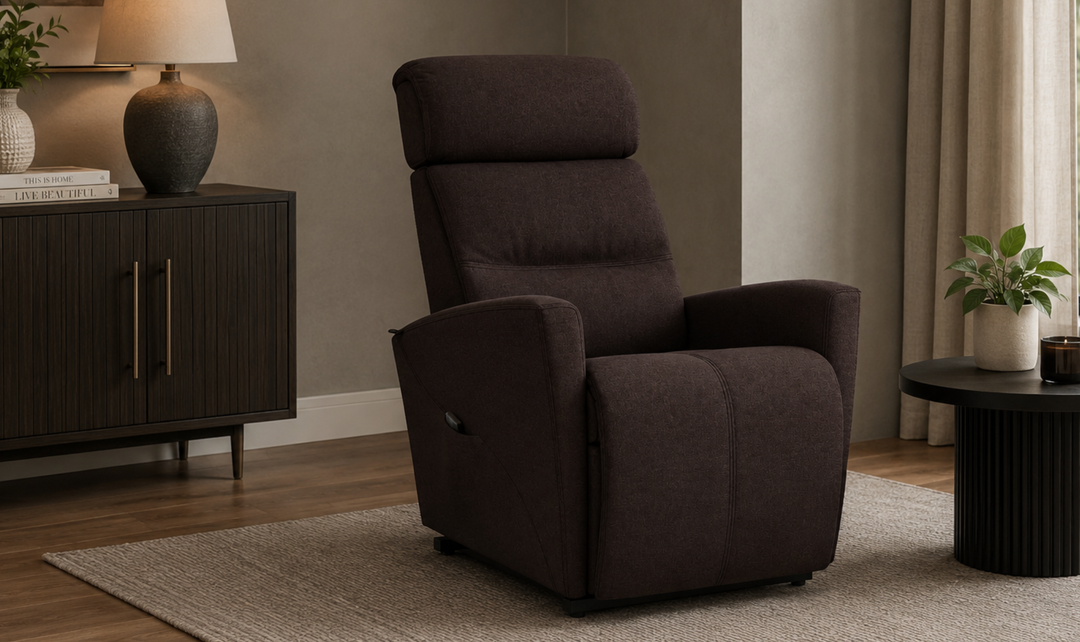 Fjords Milan Leather Power Lift Recliner Chair with Power Headrest