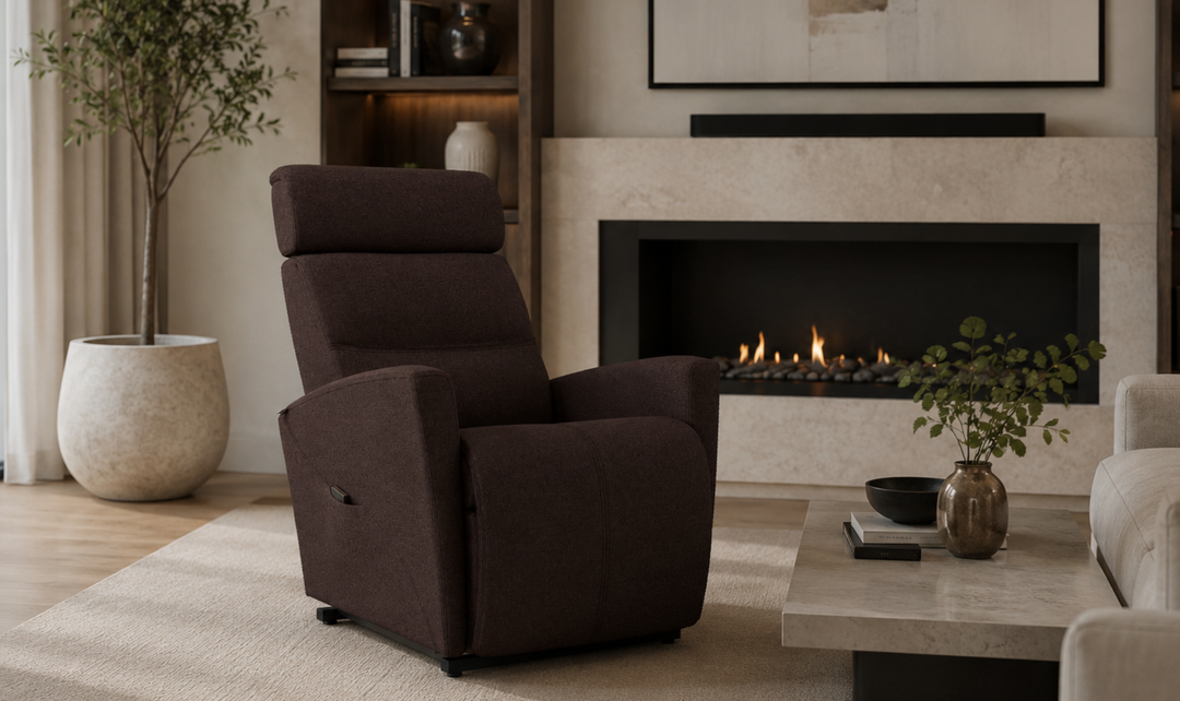 Fjords Milan Leather Power Lift Recliner Chair with Power Headrest