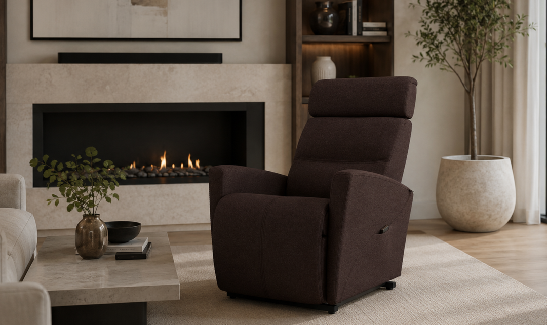 Fjords Milan Leather Power Lift Recliner Chair with Power Headrest