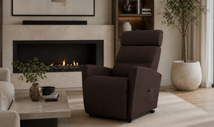 Fjords Milan Leather Power Lift Recliner Chair with Power Headrest