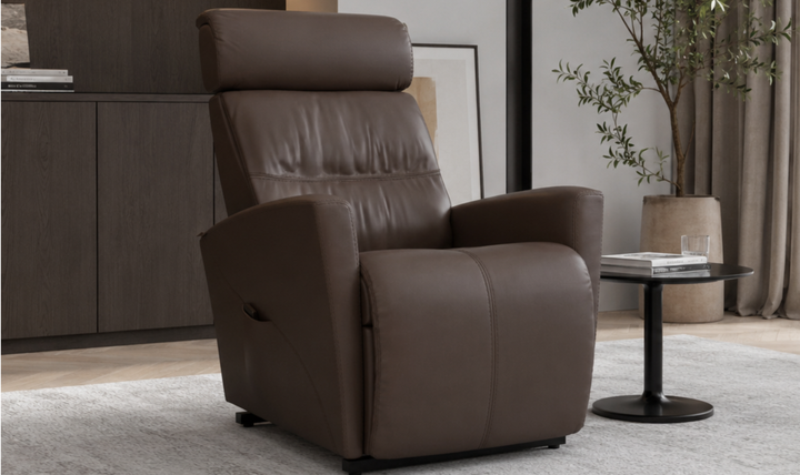 Fjords Milan Leather Power Lift Recliner Chair with Power Headrest