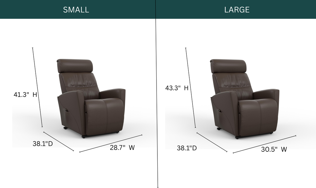 Fjords Milan Leather Power Lift Recliner Chair with Power Headrest