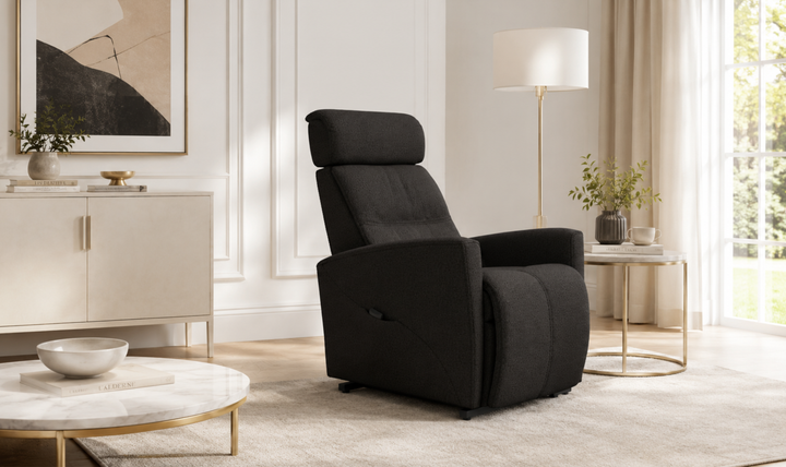 Fjords Milan Leather Power Lift Recliner Chair with Power Headrest