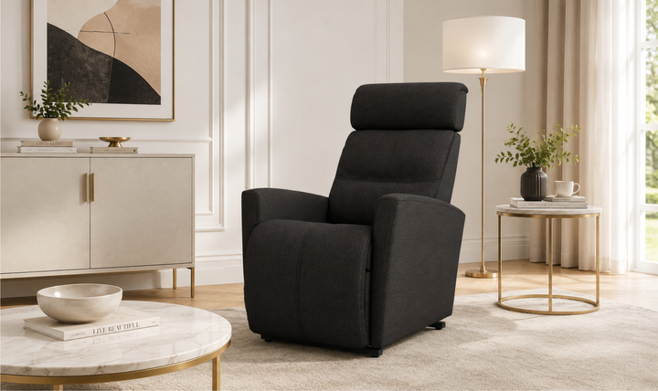 Fjords Milan Leather Power Lift Recliner Chair with Power Headrest