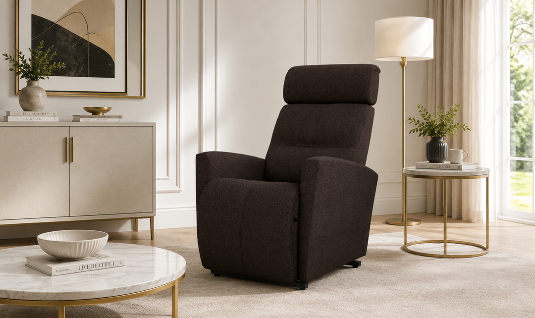 Fjords Milan Leather Power Lift Recliner Chair with Power Headrest