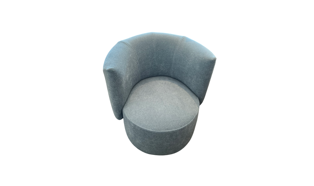 Calia Italia Milla Fabric Swivel Accent Chair in Barrel Design-Jennifer Furniture