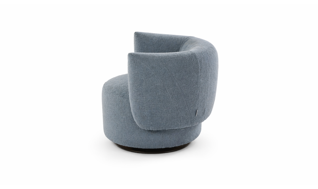 Calia Italia Milla Fabric Swivel Accent Chair in Barrel Design-Jennifer Furniture
