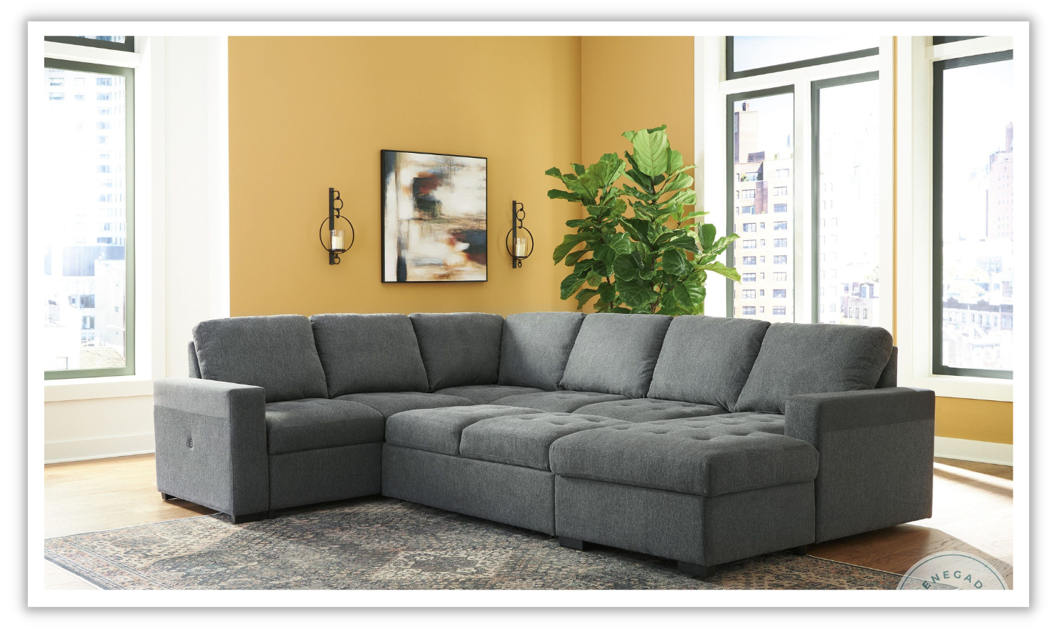 Millcoe Sectional with Pop Up Bed