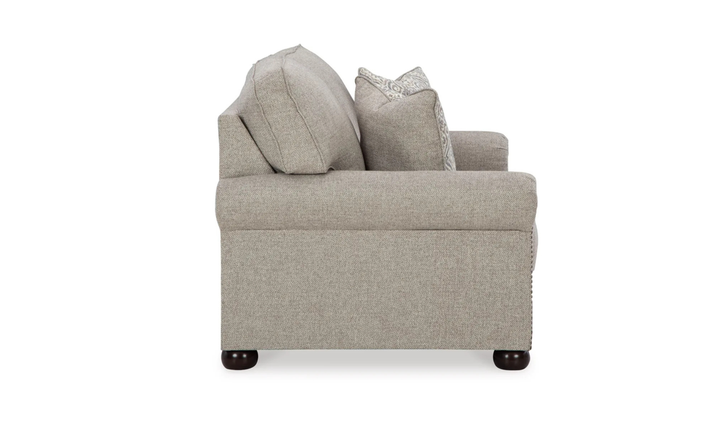 Modern Heritage Gaelon Fabric Loveseat with Accent Pillows