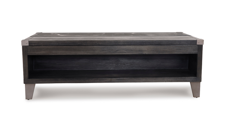 Modern Heritage Todoe Lift Top Cocktail Table in Dark Gray