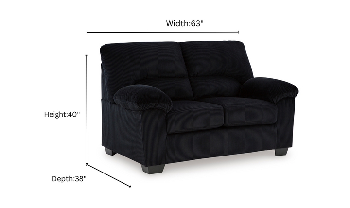 Modern Heritage SimpleJoy Fabric 2-Seater Loveseat With Box Cushions