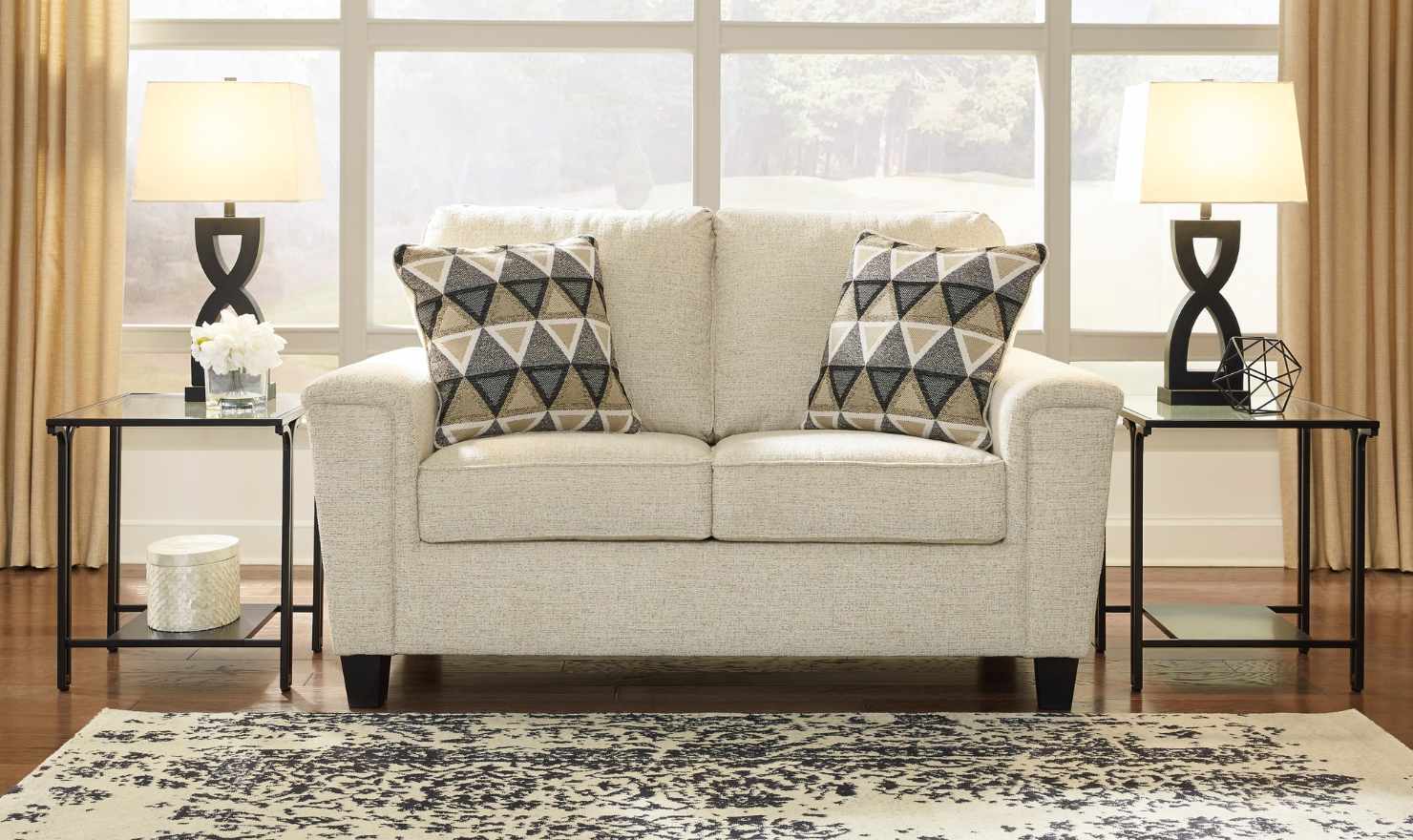 Modern Heritage Abinger 2 Piece Fabric Living Room Set (Sofa + Loveseat)