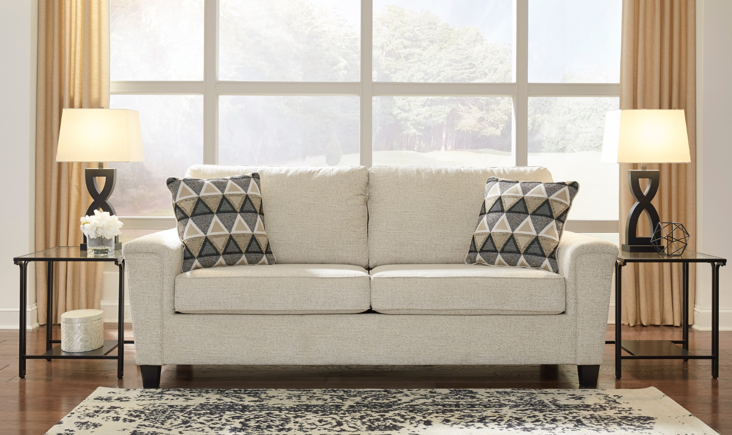 Modern Heritage Abinger 2 Piece Fabric Living Room Set (Sofa + Loveseat)